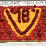 Gâteau anniversaire Millefeuille fraise framboise et mangue